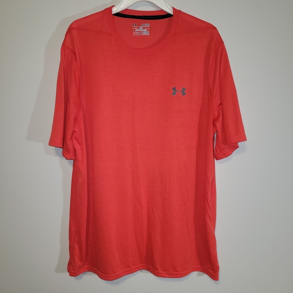 Under Armour HeatGear XL Coral Athletic Training T-Shirt Loose Fit - Picture 2 of 5